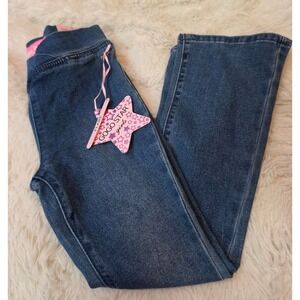 NWT Gogo Star Girls Flare Denim Jeggings Pull-On Pants - Indigo - Size 6X